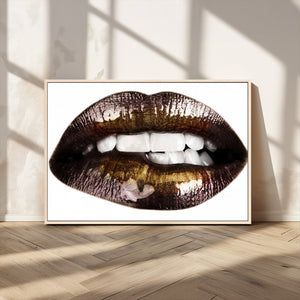 Close Up Lips Wall Art Canvas Print