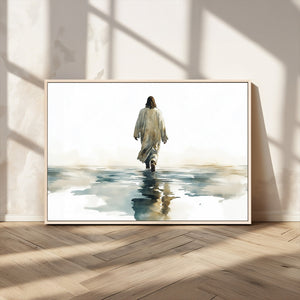 Abstract Jesus Wall Art Canvas Print, Christian Wall Art,