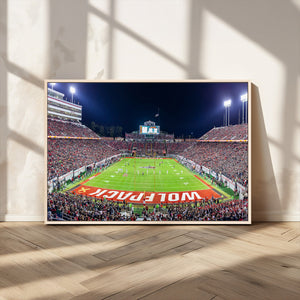 Wolfpack Football Team Print - Raleigh Carter-Finley Stadium