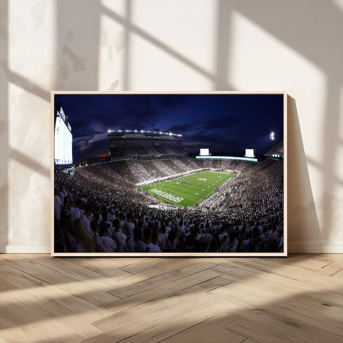 Michigan State Spartans Canvas, Framed Football Team Print -
