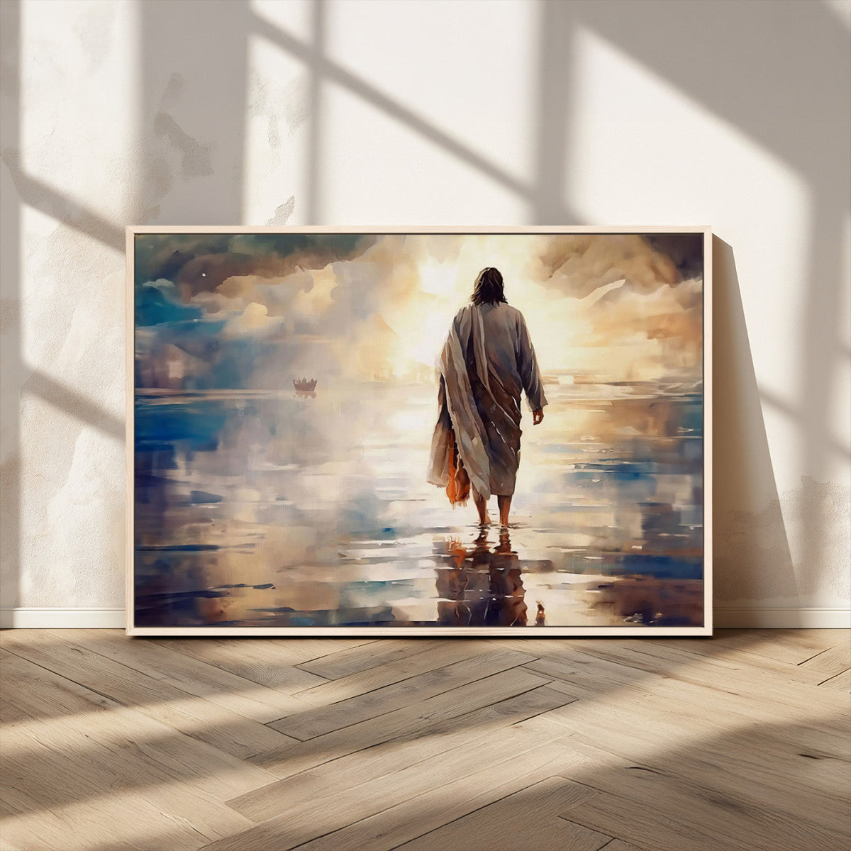 Jesus Walking on Water Wall Art | Ready to Hang Spiritual