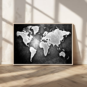 World Map Wall Art Canvas Print – Framed Wall Art for