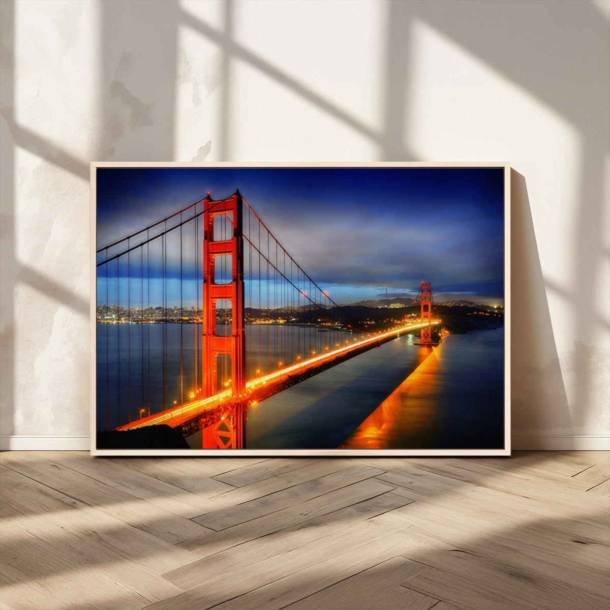 Large Wall Art San Francisco Canvas Print - Wonderful Golden