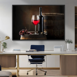 Red Wine and Bottle Canvas Print