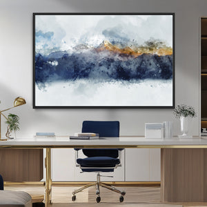 Abstract Mountain Range Art Canvas Print | 3 Panel