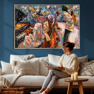 African American Jazz Art Music Abstract Wall Art Painting