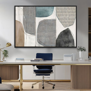 Canvas Print Wall Art Abstract Art Boho, Framed Boho Decor