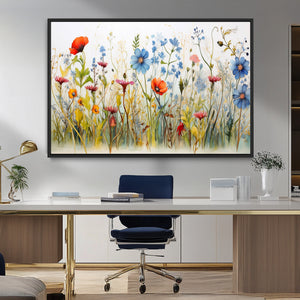 Colorful Wildflower Canvas Wall Art - Vibrant Floral