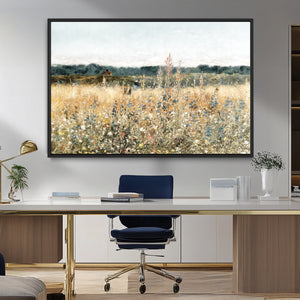 Wildflower Field Wall Art Canvas | Nature-Inspired Landscape