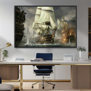 Pirate Ship War Wall Art Canvas Print