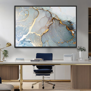 Large Abstract Marble Wall Art Canvas Print for Living Room