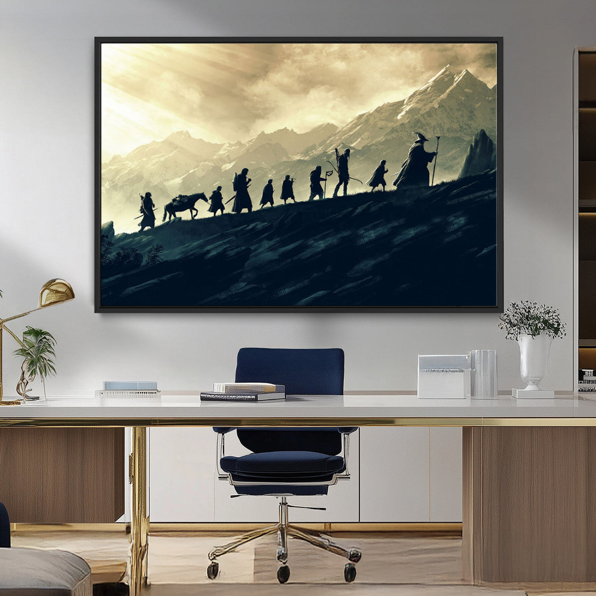 Fellowship Journey Wall Art – Fantasy Adventure Canvas Print