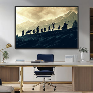 Fellowship Journey Wall Art – Fantasy Adventure Canvas Print