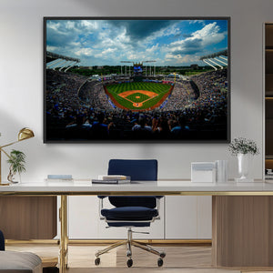 3-Panel Kauffman Stadium Wall Art Print | Large Kansas City
