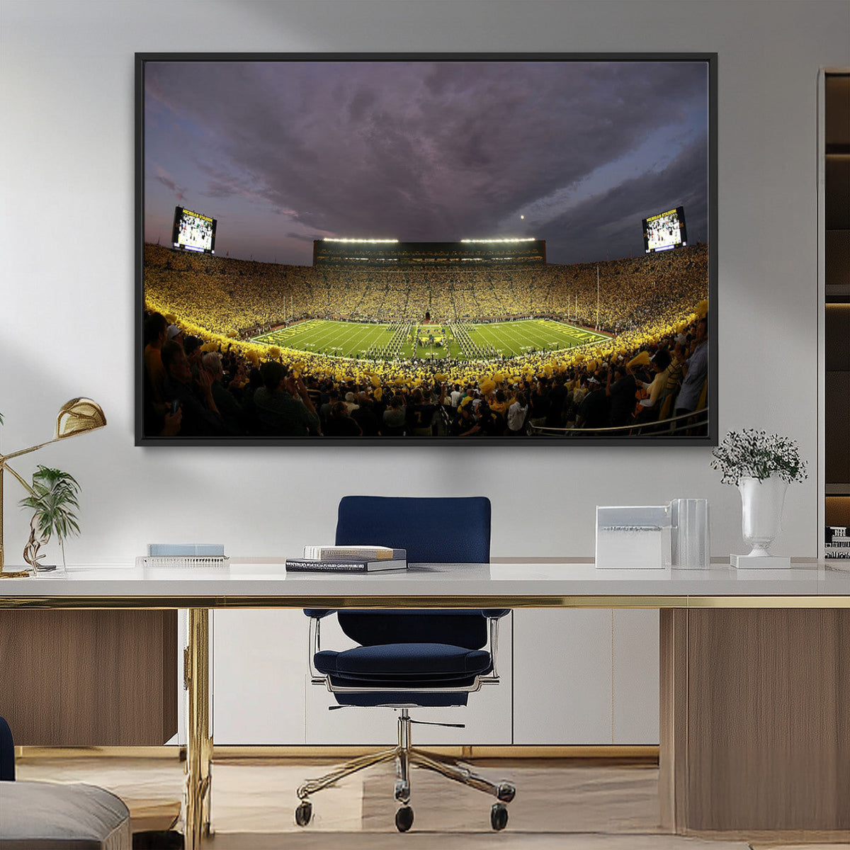 Michigan Wolverines Print - Michigan Stadium Wall Art Canvas