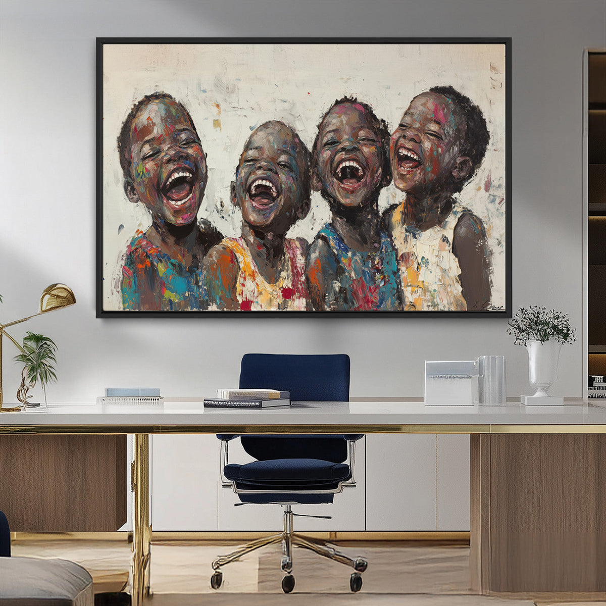 Shai Yossef Print - Joyful Childhood Canvas Wall Art -