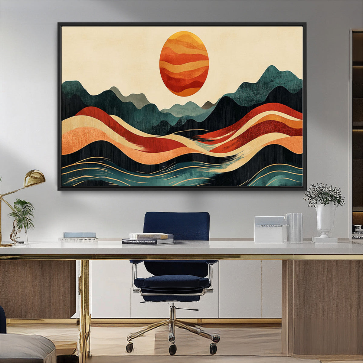 Mountain Triptych Wall Art Canvas Print – Western Nature