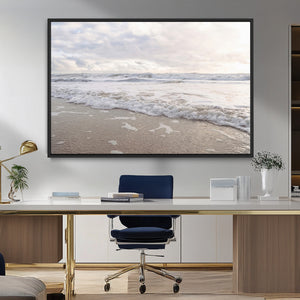Ocean Waves Wall Art Canvas Print – Framed Coastal Shoreline
