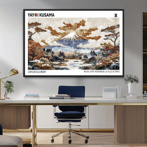Modern Japanese Wall Art Canvas Print – Framed Abstract