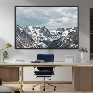 Snowy Peaks Wall Art Canvas Print – Alpine Wilderness