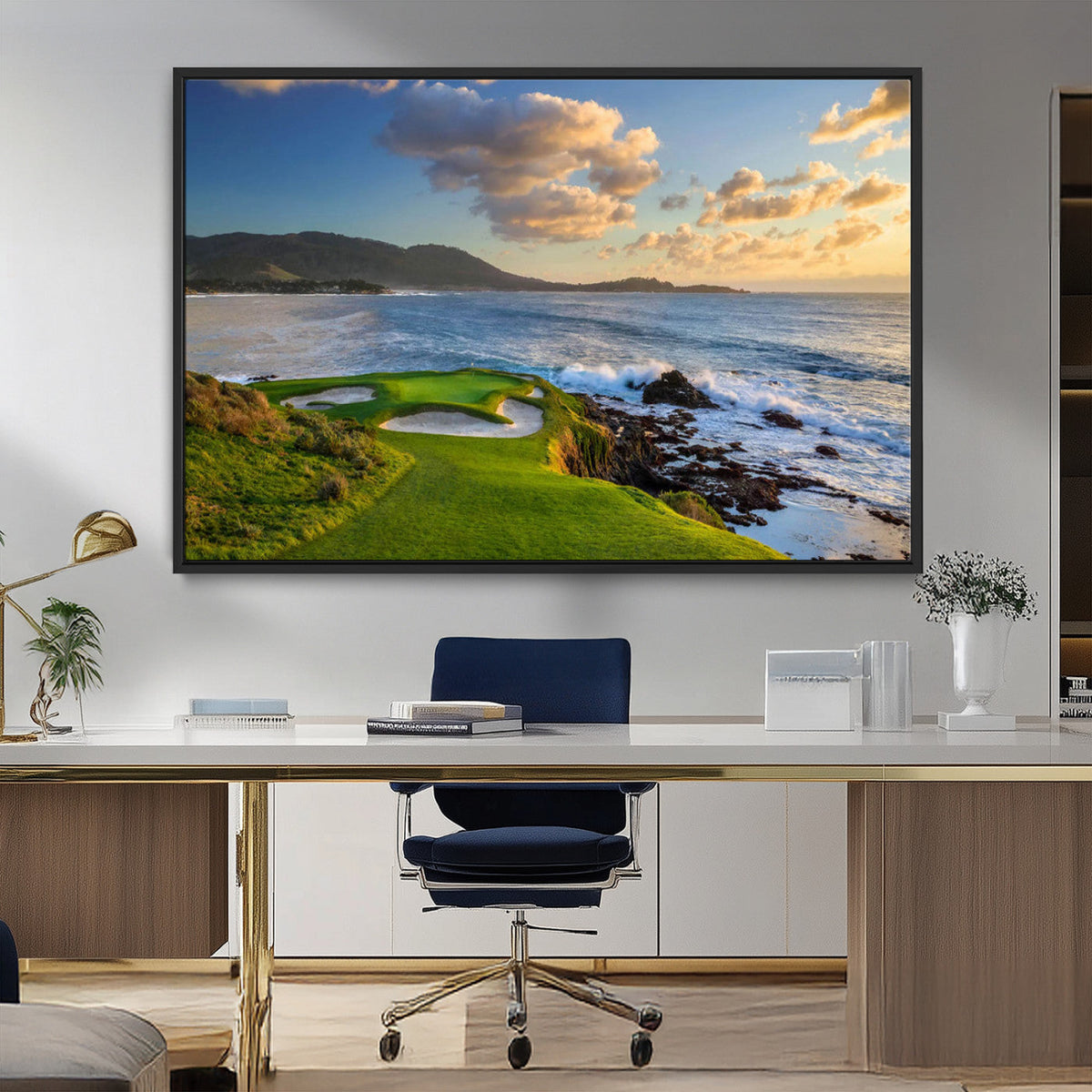 Pebble Beach Golf Links Wall Art Canvas Print – Iconic