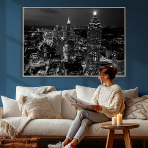 Atlanta Skyline Wall Art Canvas Print, Atlanta Downtown