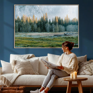 Forest Meadow Wall Art Canvas Print, Pine Tree Landscape