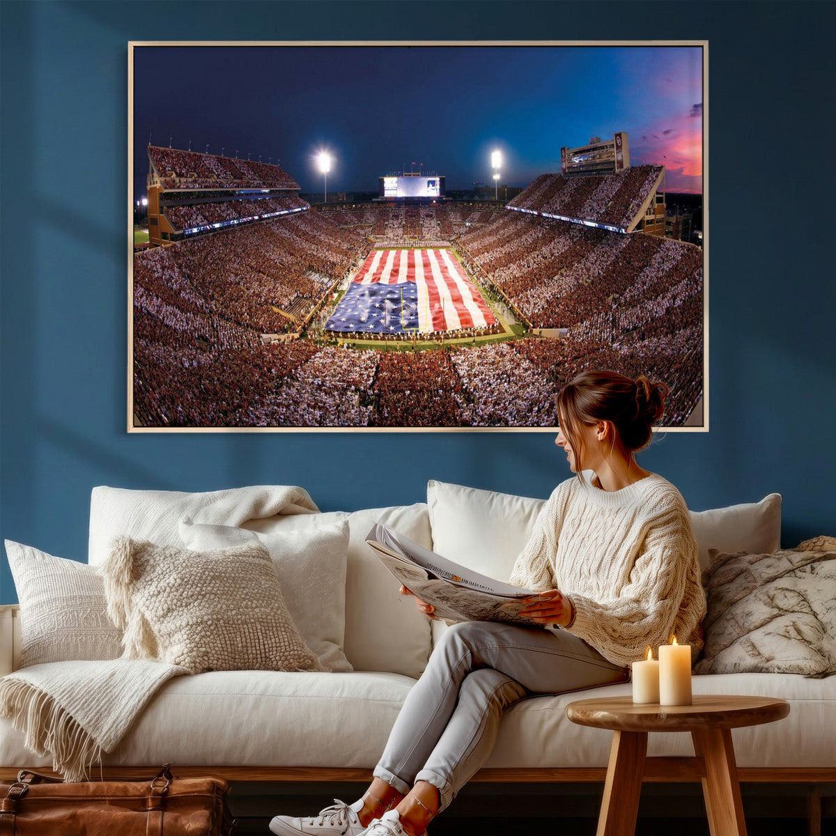 Oklahoma Memorial Stadium Wall Art Canvas Print – Oklahoma