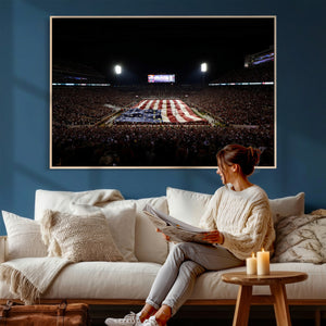 Oklahoma Memorial Stadium Wall Art Canvas Print – Oklahoma