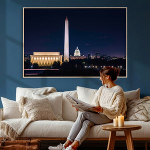 Washington White House Skyline Wall Art Canvas Print –