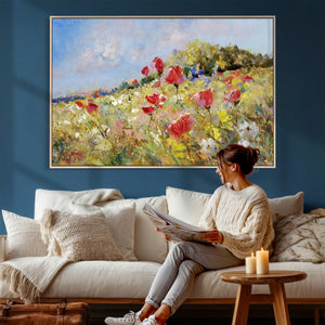 Abstract Mountain Landscape Wall Art Canvas Print – Textured