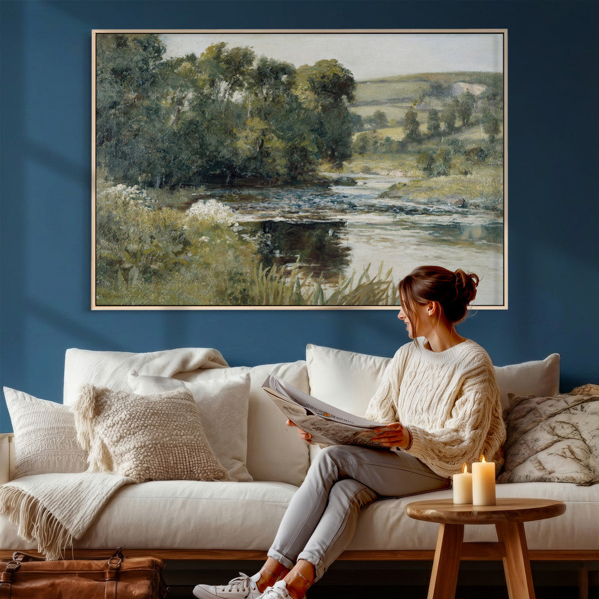Streamside by Edward Mitchell Bannister Wall Art Canvas