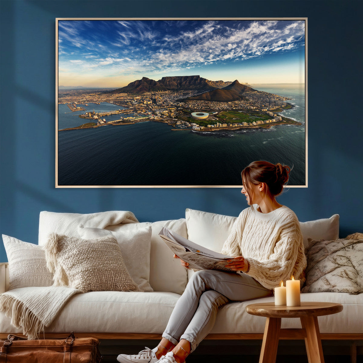 Cape Town Skyline Wall Art Canvas Print – Table Mountain