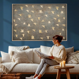 Abstract Birds Wall Art Canvas Print