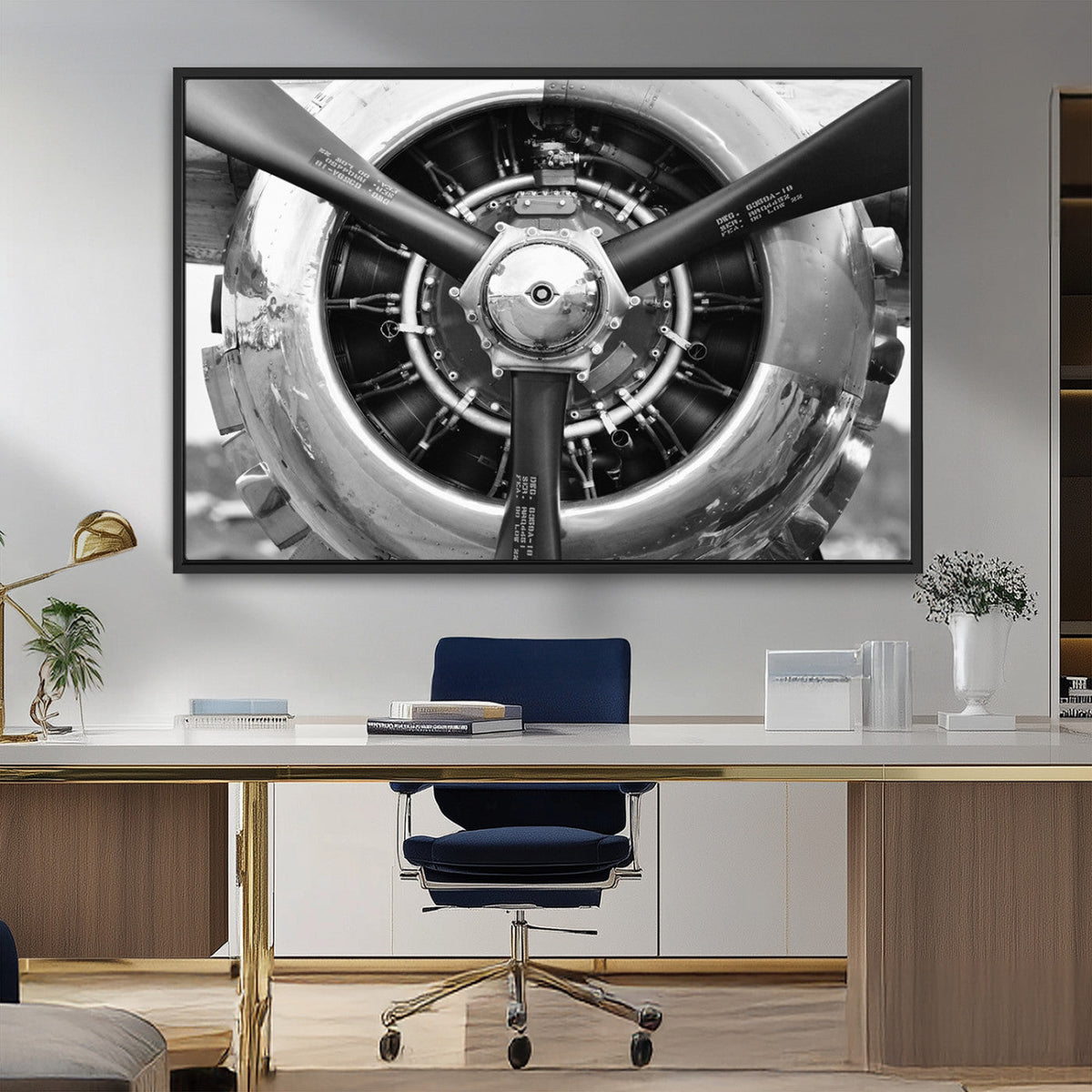 Vintage Airplane Wall Art Canvas Print