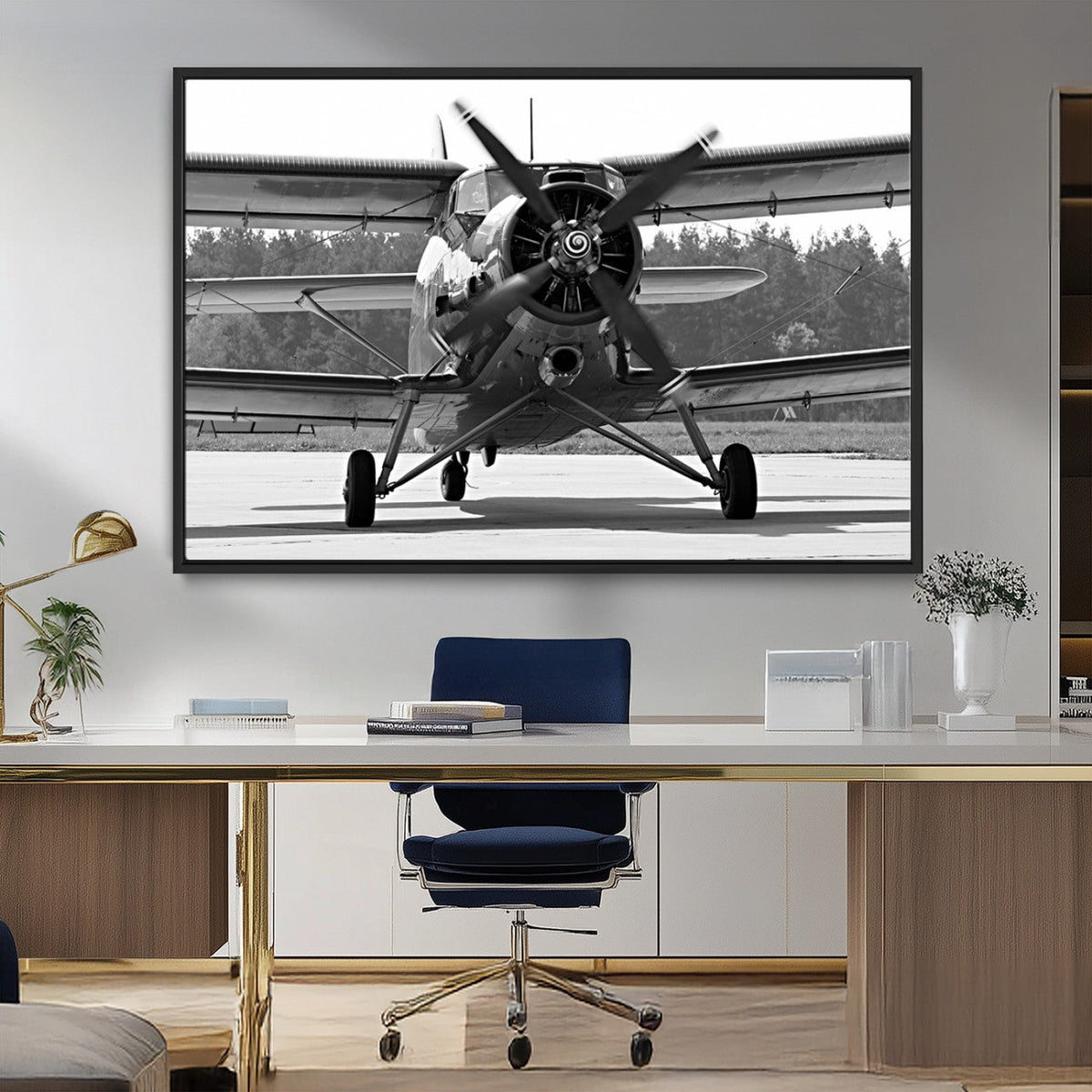 Wall Art Old War Plane Canvas Print