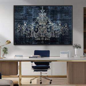 Dark Chandelier Wall Art Canvas Print