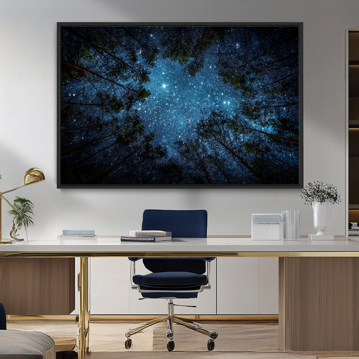 Forest and Stars Wall Art Canvas Print