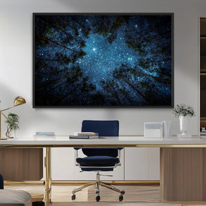 Forest and Stars Wall Art Canvas Print