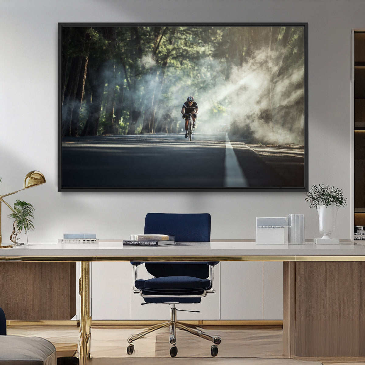 Cycling Road Bike in the Morning, Cycling Road Bike Canvas
