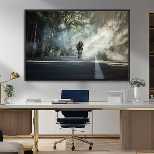 Cycling Road Bike in the Morning, Cycling Road Bike Canvas