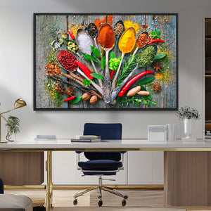 Spoonful of Spices Cooking Wall Art Canvas Print - Vibrant