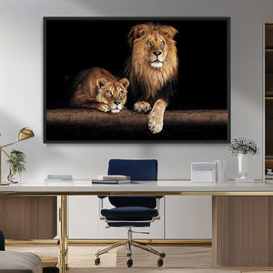 Lion Canvas Wall Art – Majestic Animal Print Artwork for