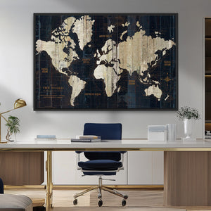 Antique Old World Map Wall Art Canvas Print
