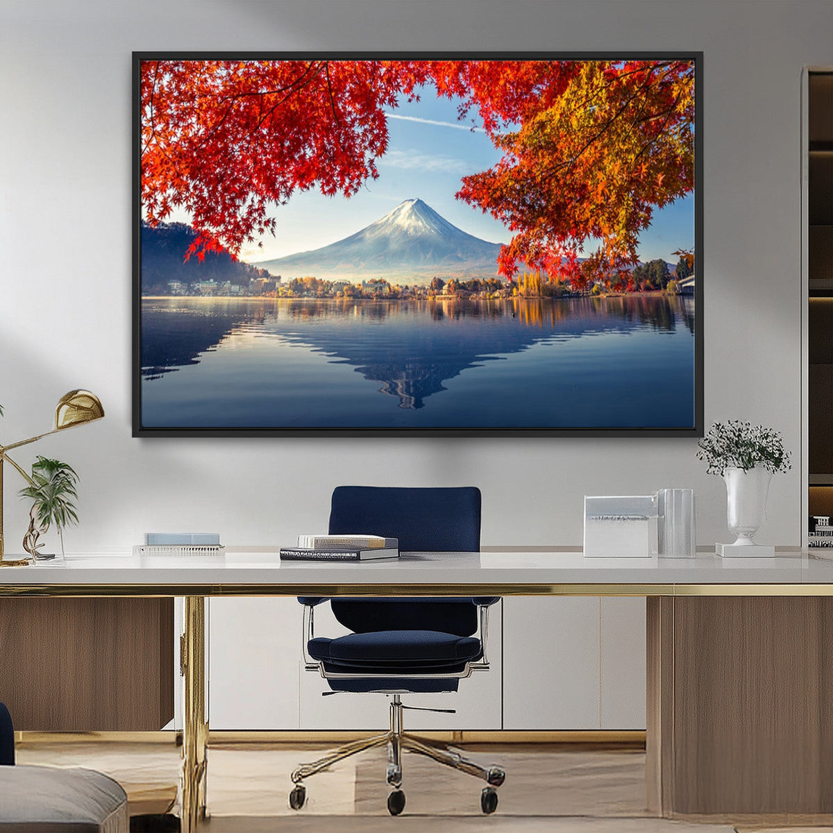 Mount Fuji Canvas Wall Art Japan Autumn Mountain Canvas