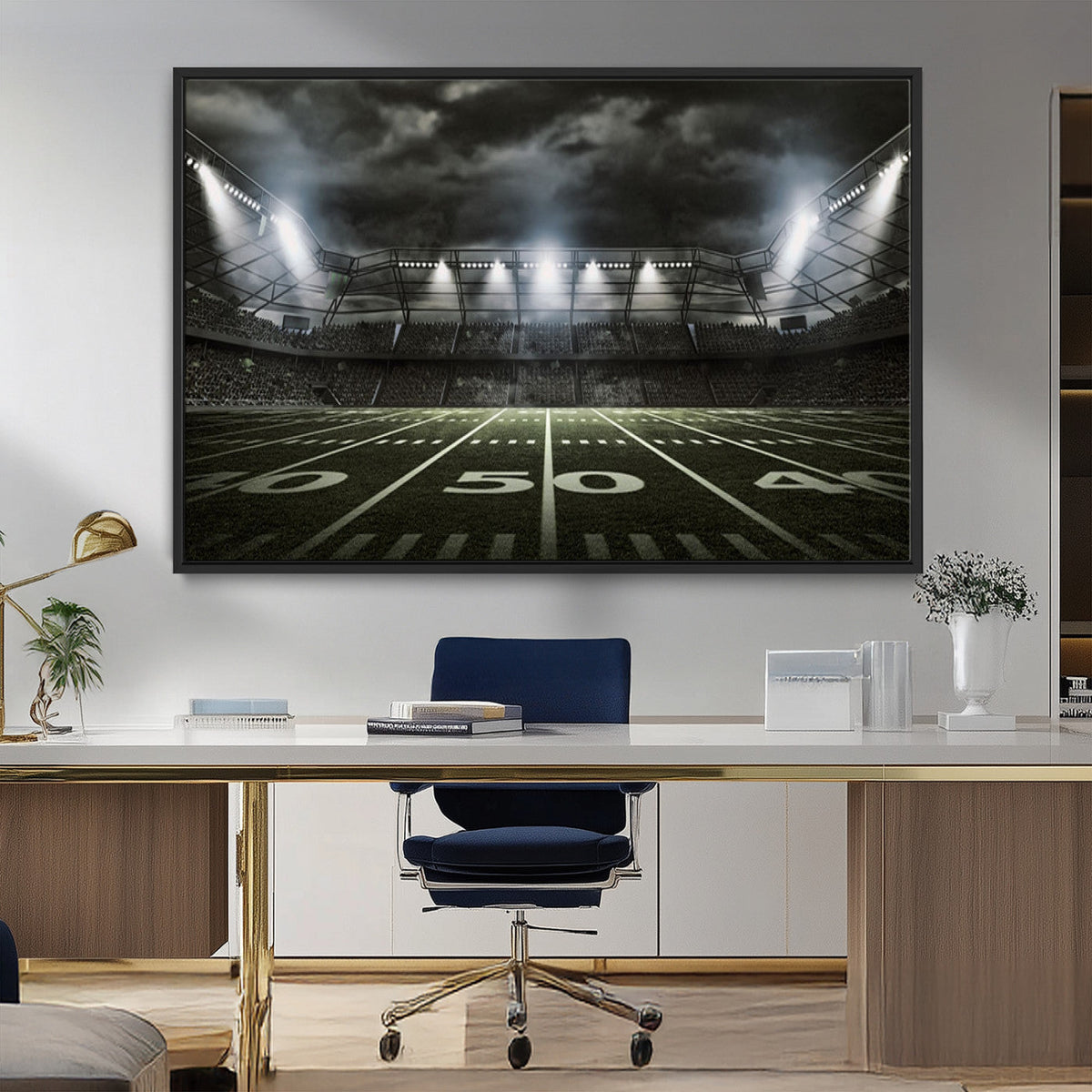 American Football Stadium Wall Art Canvas Print, Stadium