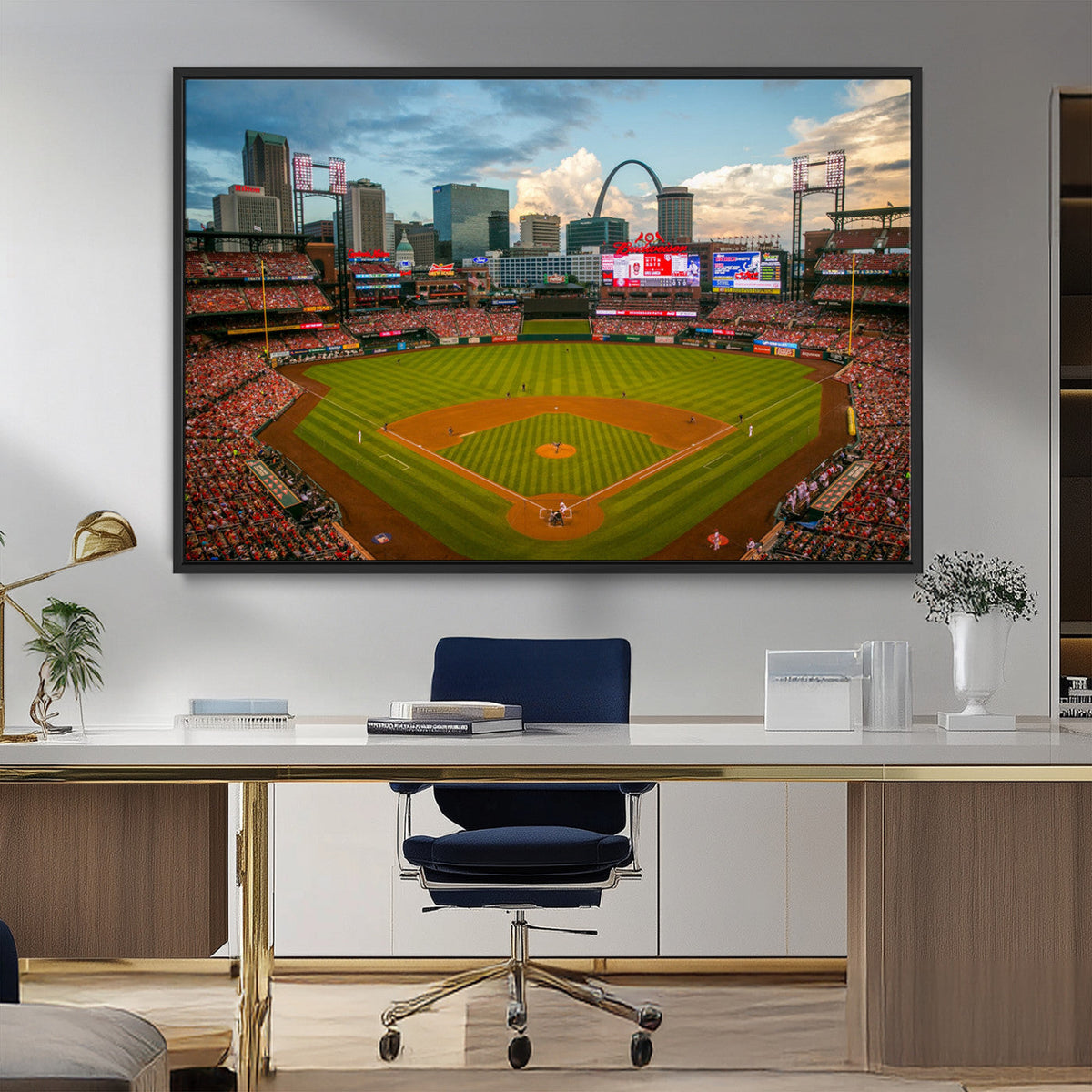 St. Louis Cardinals Baseball Team Print - Busch Stadium Wall