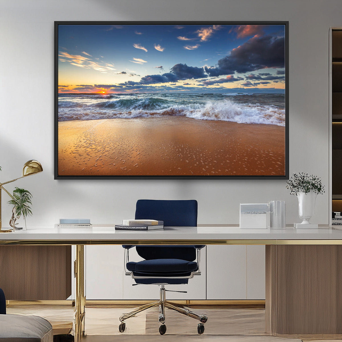 Beach Canvas Wall Art - Coastal Seascape Print for Living