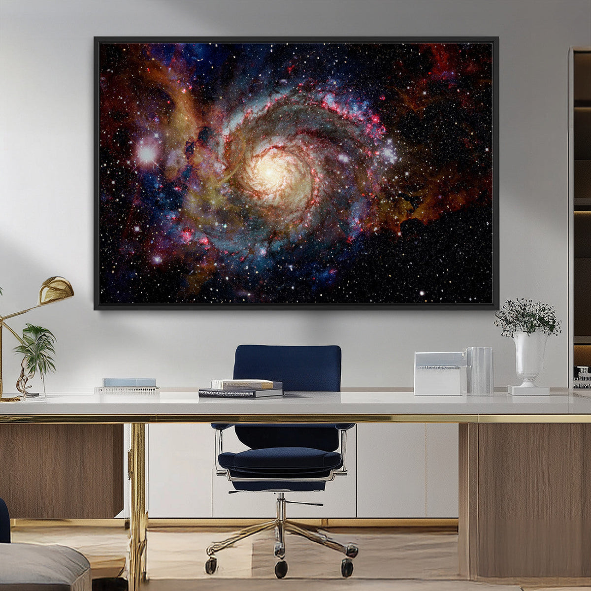 Nebula and Galaxies in Space Wall Art Canvas Print, Spiral
