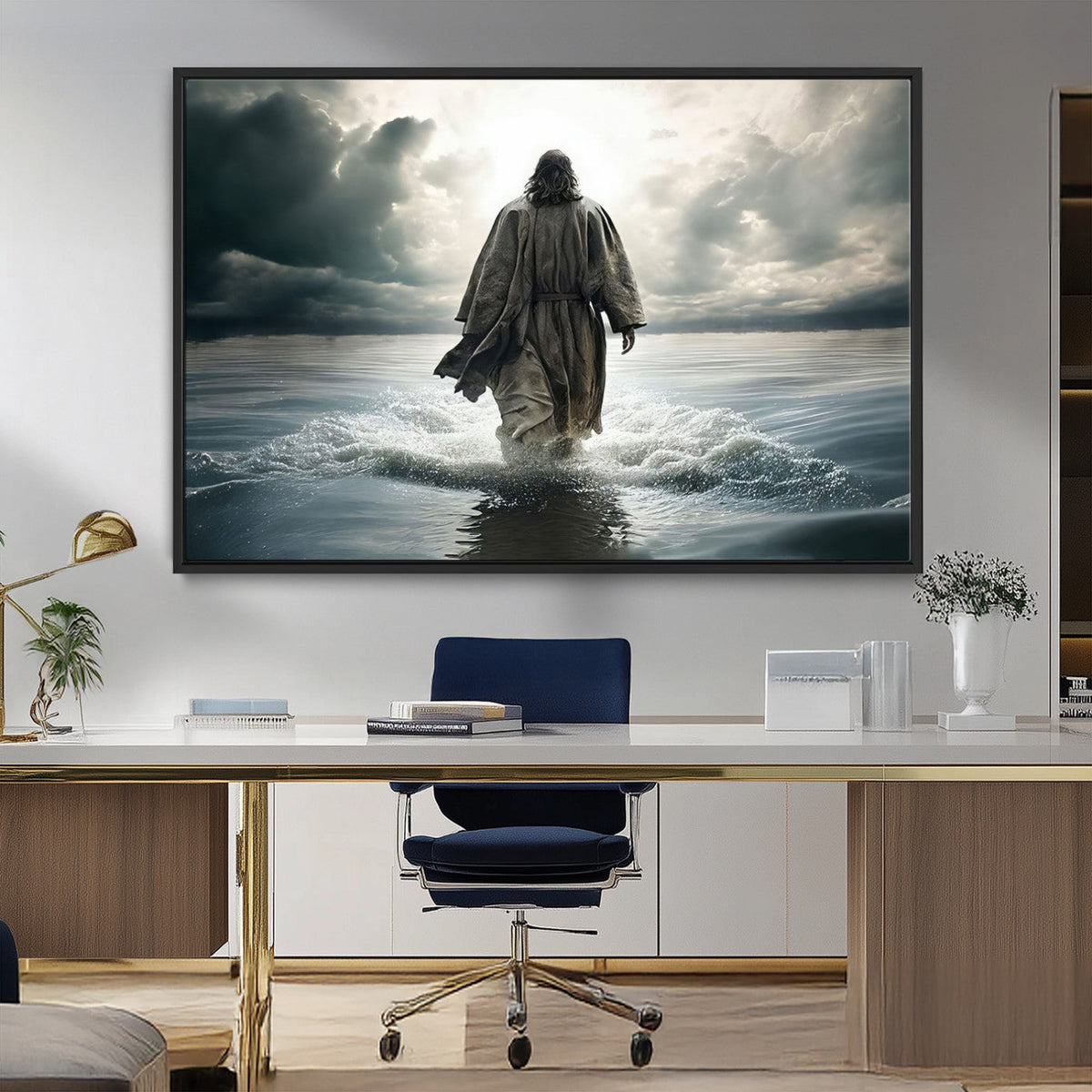 Jesus Walking on Water Wall Art | Canvas Print | Ready to